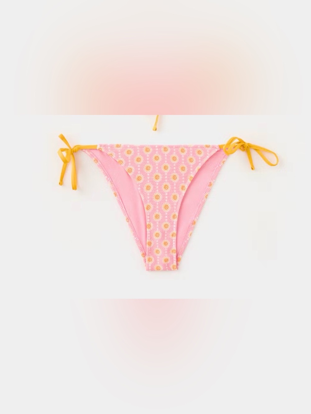 Mango Teen XXS Pink Daisy Print Bikini Bottom